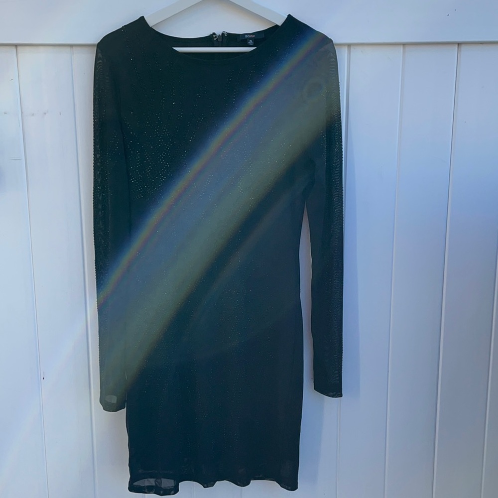 Black Bling Mini Dress
